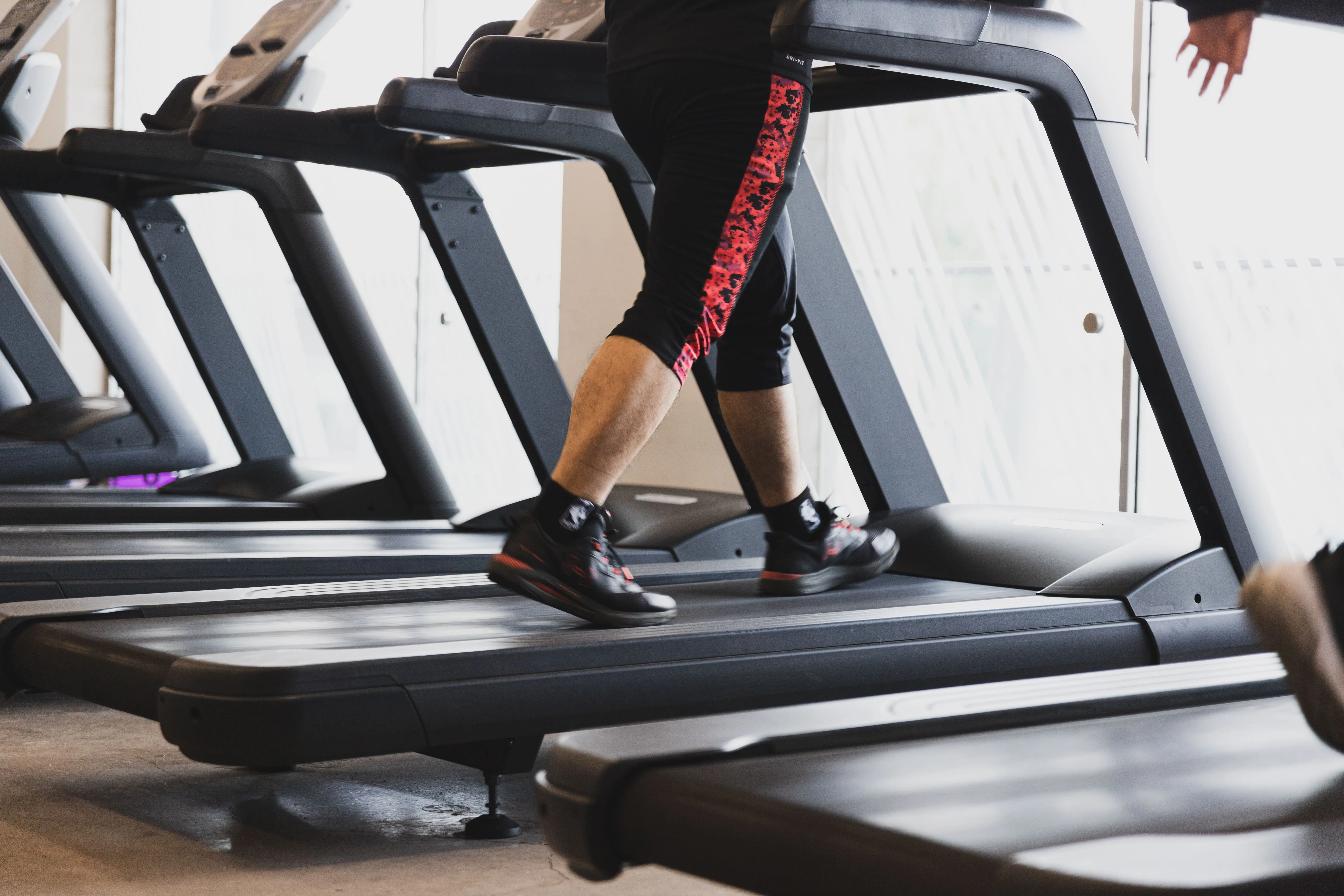 A runner on a Technogym treadmill