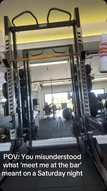 A loaded barbell on the Smith machine at Three Sixty Fitness